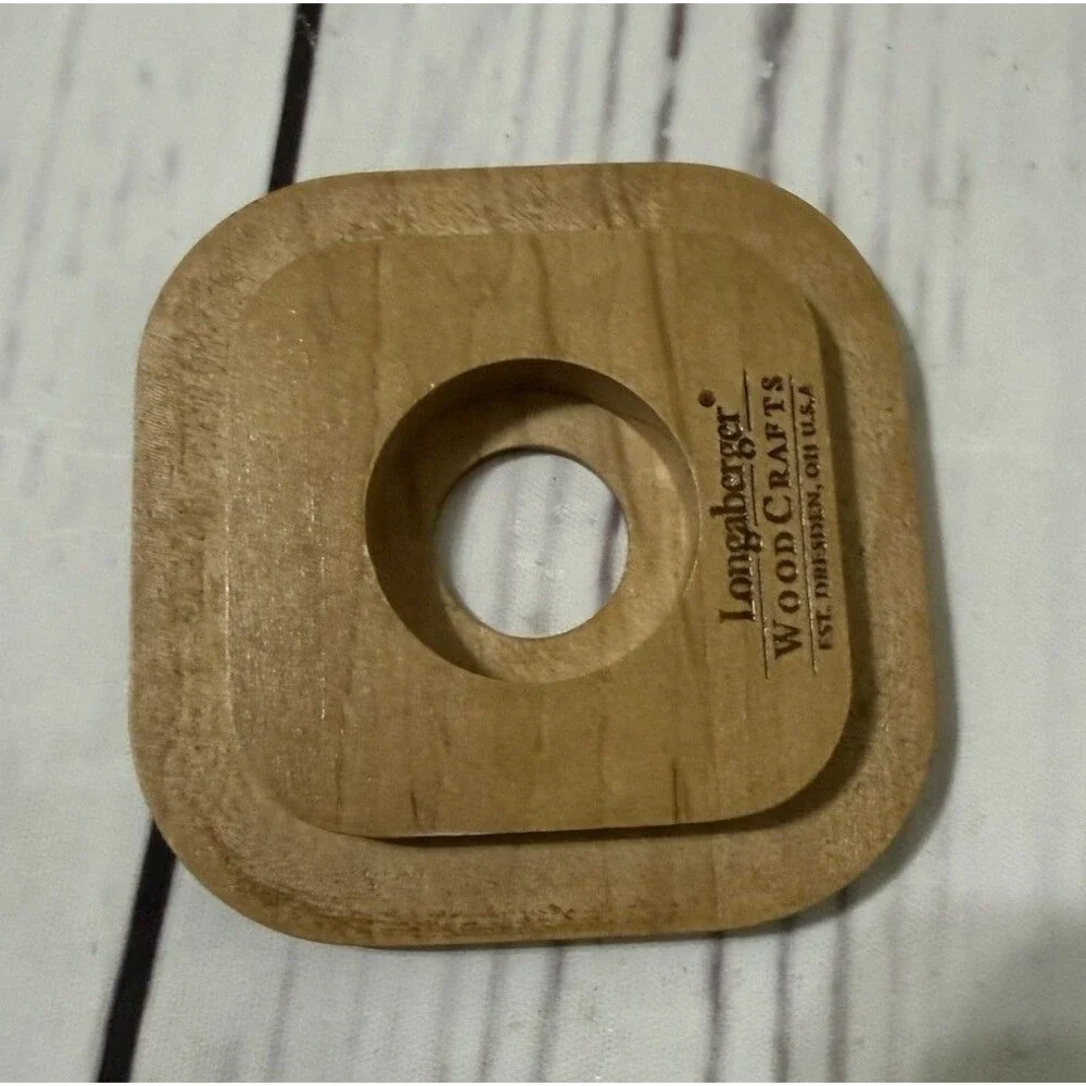 Longaberger 2004 Paper Clip Keeper Woodcrafts Lid ONLY Square